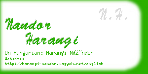 nandor harangi business card